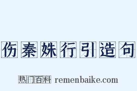 伤秦姝行引造句是什么意思的图片